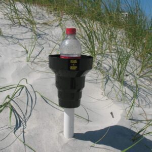 Beach Cup Holder holds your drinks at the beach