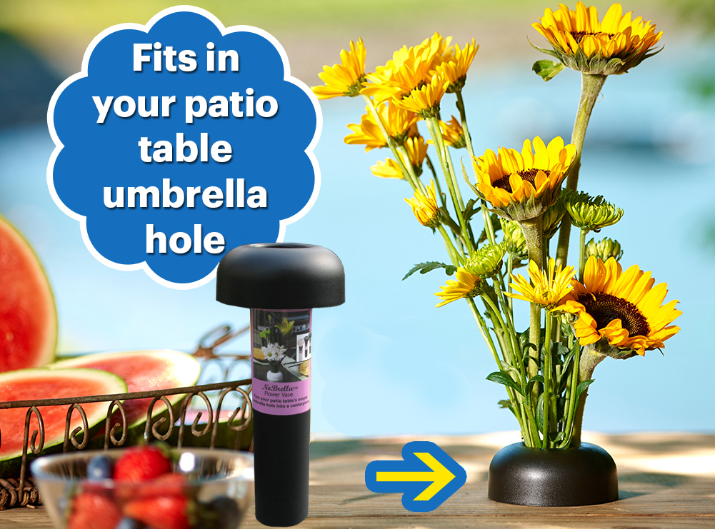 Umbrella hole insert fits in patio table umbrella hole