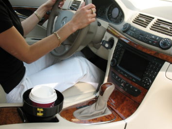 Cup Holder Insert in a Mercedes car cup holder
